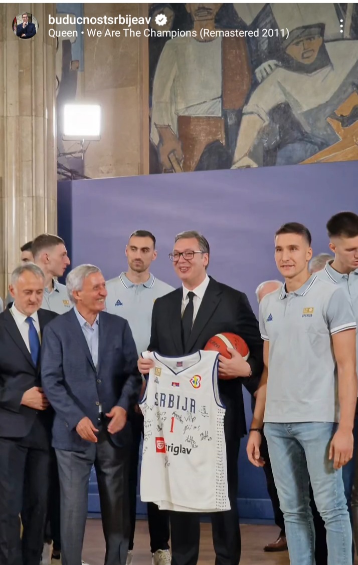Aleksandar Vučić primio košarkaše Srbije